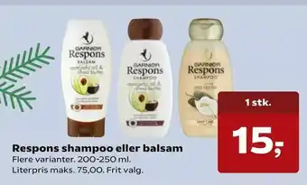 SuperBrugsen Respons shampoo eller balsam tilbud