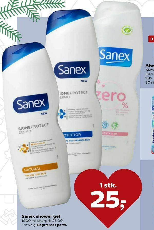 Sanex shower gel tilbud hos SuperBrugsen