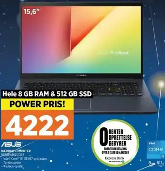 Power Bærbar Computer R528EABQ1308T tilbud