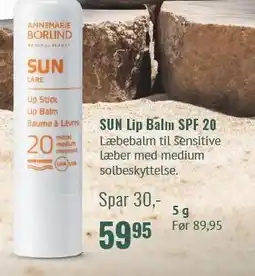 Helsam SUN Lip Balm SPF 20 tilbud