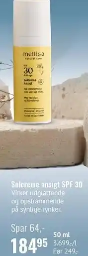 Helsam Solcreme ansigt SPF 30 tilbud
