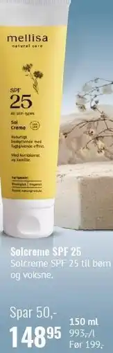 Helsam Solcreme SPF 25 tilbud