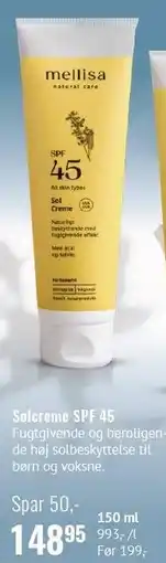Helsam Solcreme SPF 45 tilbud