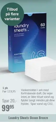 Helsam Laundry Sheets Ocean Breeze tilbud