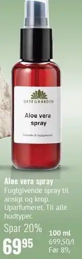 Helsam Aloe vera spray tilbud