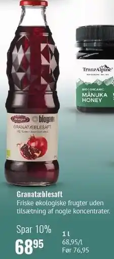 Helsam Granatæblesaft tilbud