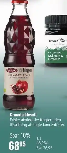 Helsam Granatæblesaft tilbud