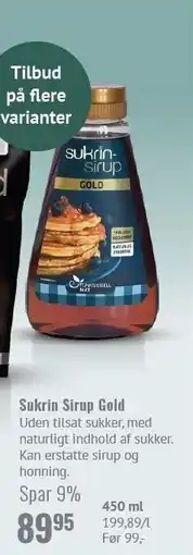 Helsam Sukrin Sirup Gold tilbud