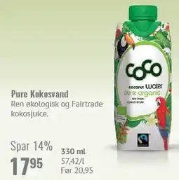 Helsam Pure Kokosvand 330 ml tilbud