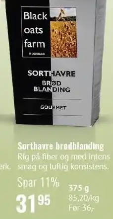 Helsam Sorthavre brødblanding tilbud