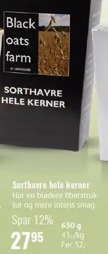 Helsam Sorthavre hele kerner 650 g tilbud