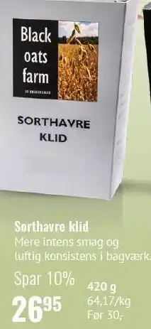 Helsam Sorthavre klid 420 g tilbud