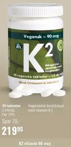 Helsam K2 vitamin 90 mcg tilbud