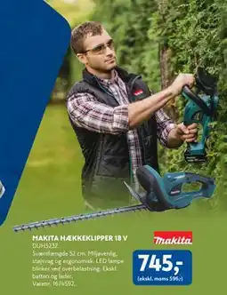 Davidsen MAKITA HÆKKEKLIPPER 18 V tilbud