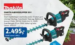 Davidsen MAKITA HÆKKEKLIPPER 18 V tilbud