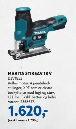 Davidsen MAKITA STIKSAV 18 V tilbud
