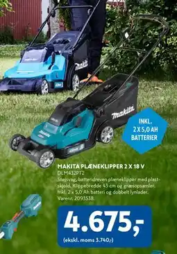 Davidsen MAKITA PLÆNEKLIPPER 2 X 18 V tilbud