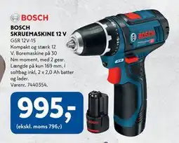 Davidsen BOSCH SKRUEMASKINE 12 V tilbud