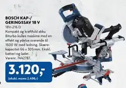 Davidsen BOSCH KAP-/ GERINGSSAV 18 V tilbud