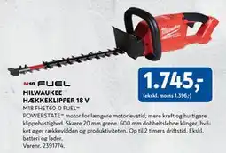 Davidsen MILWAUKEE HÆKKEKLIPPER 18 V tilbud