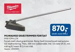 Davidsen MILWAUKEE GRÆSTRIMMER FORTSAT tilbud