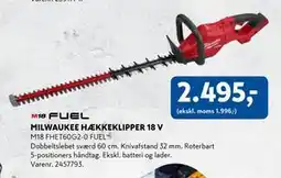 Davidsen MILWAUKEE HÆKKEKLIPPER 18 V tilbud