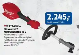 Davidsen MILWAUKEE MOTORENHED 18 V tilbud