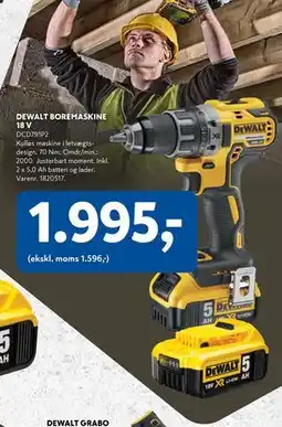 Davidsen DEWALT BOREMASKINE 18 V tilbud