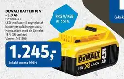 Davidsen DEWALT BATTERI 18 V - 5,0 AH tilbud