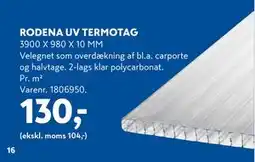Davidsen RODENA UV TERMOTAG tilbud