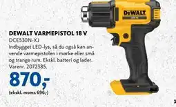 Davidsen DEWALT VARMEPISTOL 18 V tilbud