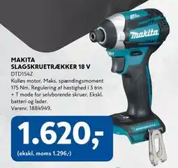 Davidsen MAKITA SLAGSKRUETRÆKKER 18 V tilbud