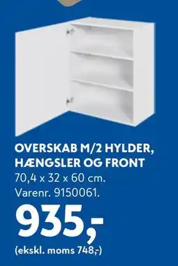 Davidsen OVERSKAB M/2 HYLDER, HÆNGSLER OG FRONT tilbud