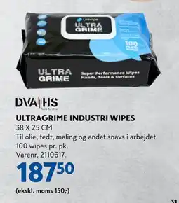 Davidsen ULTRAGRIME INDUSTRI WIPES tilbud