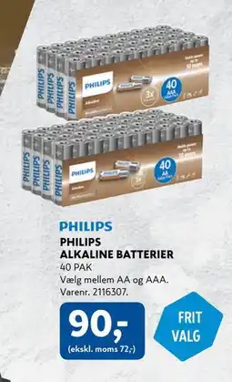 Davidsen PHILIPS ALKALINE BATTERIER tilbud