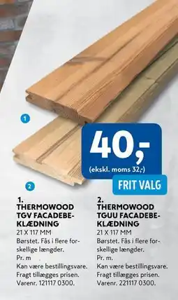 Davidsen THERMOWOOD TGV FACADEBEKLÆDNING tilbud