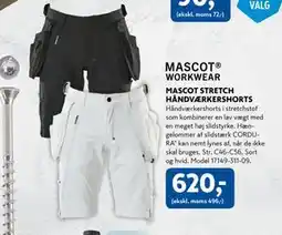 Davidsen MASCOT STRETCH HÅNDVÆRKERSHORTS tilbud