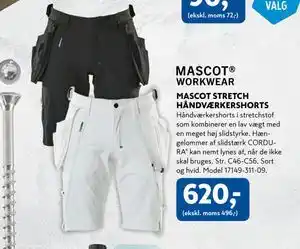 Davidsen MASCOT STRETCH HÅNDVÆRKERSHORTS tilbud