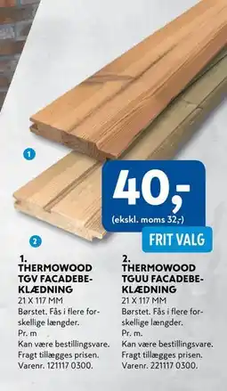 Davidsen THERMOWOOD TGUU FACADEBEKLÆDNING tilbud