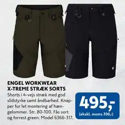 Davidsen ENGEL WORKWEAR X-TREME STRÆK SORTS tilbud