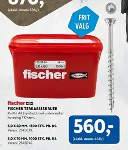 Davidsen FISCHER TERRASSESKRUER tilbud