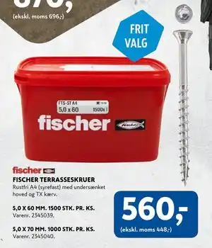 Davidsen FISCHER TERRASSESKRUER tilbud