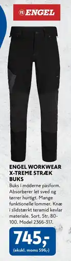 Davidsen ENGEL WORKWEAR X-TREME STRÆK BUKS tilbud