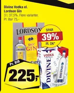 Calle Divine Vodka el. Lordson Gin tilbud