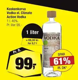 Calle Koskenkorva Vodka el. Climate Action Vodka tilbud
