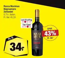Calle Rocca Maximus Negroamaro Zinfandel tilbud