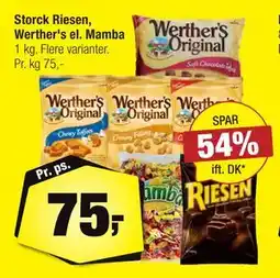 Calle Storck Riesen, Werther's el. Mamba tilbud