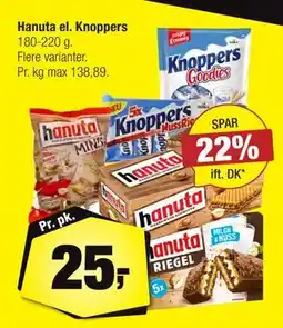 Calle Hanuta el. Knoppers tilbud