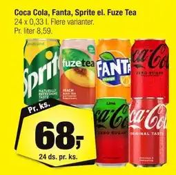 Calle Coca Cola, Fanta, Sprite el. Fuze Tea tilbud