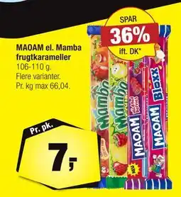 Calle MAOAM el. Mamba frugtkarameller tilbud